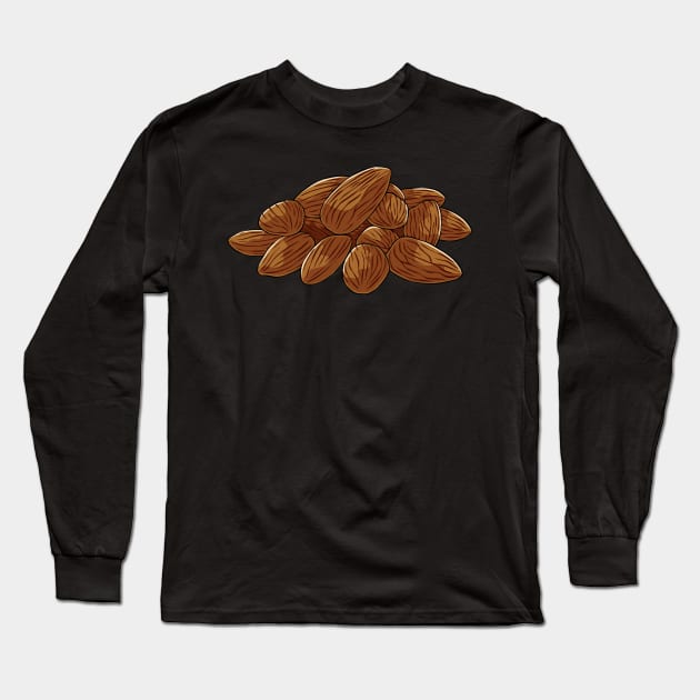 Almonds Nut Nuts Almond Long Sleeve T-Shirt by fromherotozero